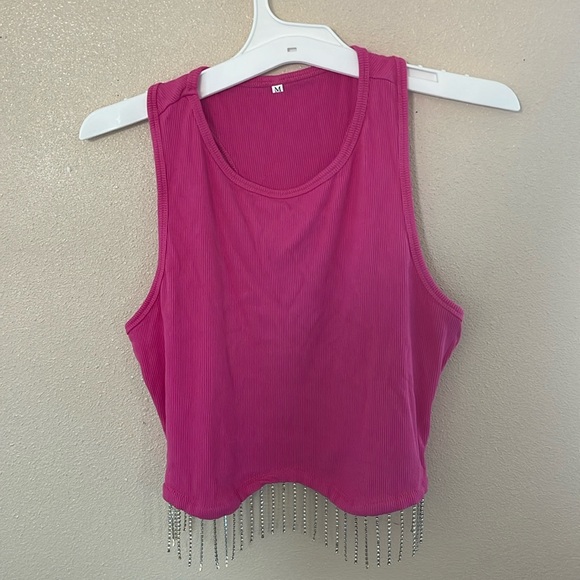 M pink sparkle top, only worn once - Picture 1 of 1